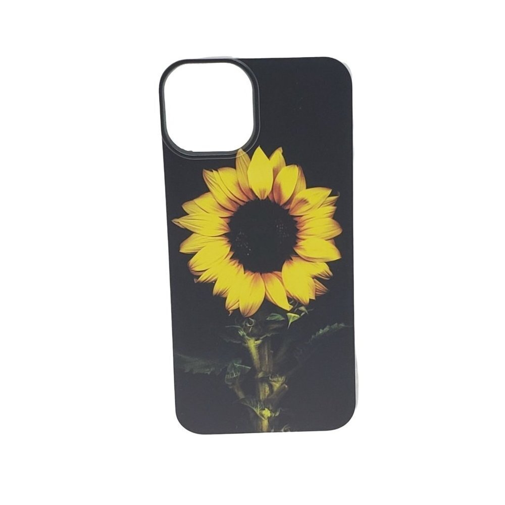 iphone 13 Sunflower Phone Case Black Yellow
